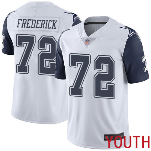 Youth Dallas Cowboys Limited White Travis Frederick #72 Rush Vapor Untouchable NFL Jersey->youth nfl jersey->Youth Jersey